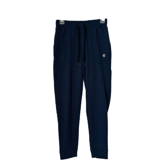 Solaris Jogger Men Size S Blue Zip Slash Pockets Elastic Waist Activewear Comfy - Picture 2 of 11